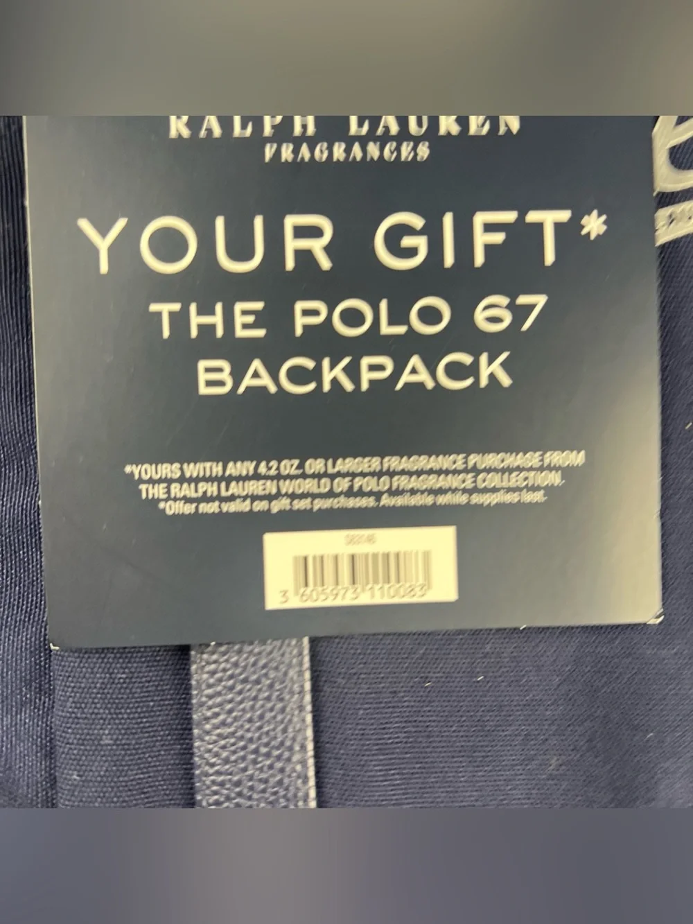 RALPH LAUREN Polo 67 Backpack Dark Blue School Gym Weekend Overnight Hiking Bag